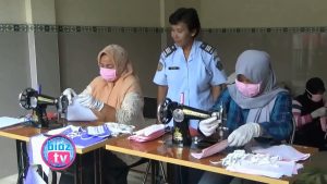 Pandemi Corona, Napi Rutan Trenggalek Diberdayakan Produksi Masker Sendiri