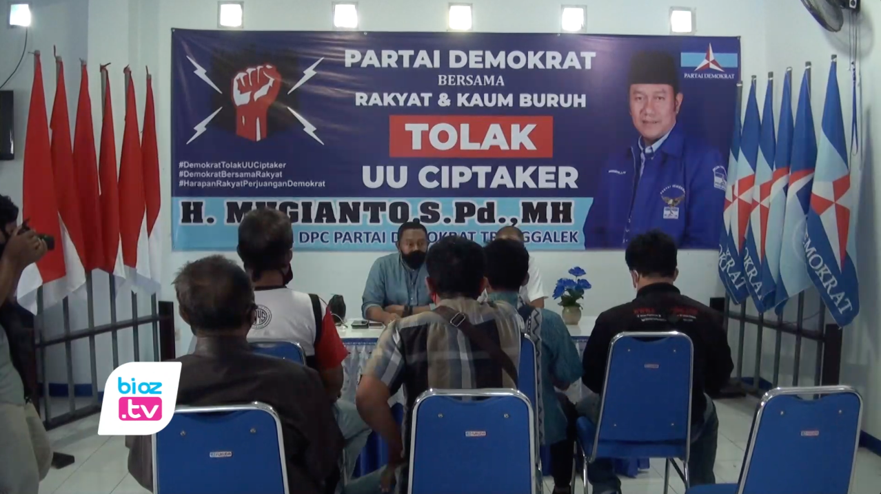 Dinilai Ciderai Buruh, Partai Demokrat Trenggalek Siap Berkoalisi Dengan Rakyat Tolak UU Ciptakerja