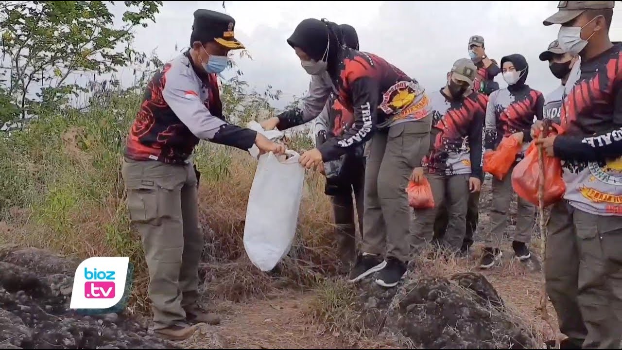 Sambut peringatan hari jadi Trenggalek Ke-827 pada Tahun 2021, serta dukung terwujudnya Kabupaten Trenggalek yang ramah lingkungan, jajaran Satpol-PP dan Pemadam Kebakaran kerahkan anggota sisir sampah plastik di kawasan wisata Hutan Kota hingga puncak Gunung Ja'as.