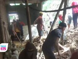 Dihantam tebing longsor setinggi 4 meter, rumah warga di Desa Srabah, Kecamatan Bendungan, Kabupaten Trenggalek, jebol. Akibat bencana ini sejumlah perabot rumah tangga ikut hancur. Beruntung tidak ada korban jiwa pada kejadian ini. Namun kerugian akibat kerusakan ditaksir hingga jutaan rupiah.
