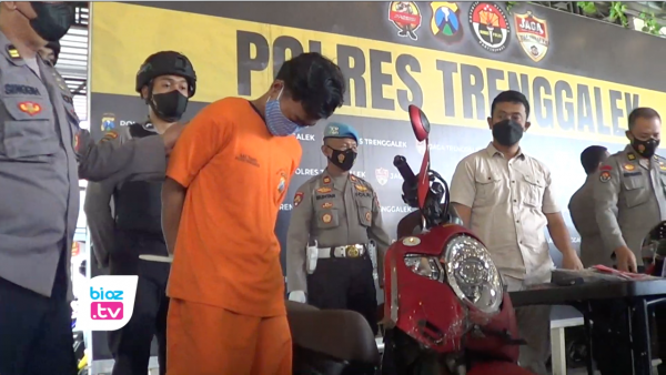 Residivis Asal Tugu Trenggalek, Pagi Keluar Dari Penjara, Siang Kembali Curi Motor Lanjut Jambret HP