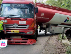 Tak Kuat Nanjak, Tangki Muatan BBM Nyungsep di Tanjakan Kedekan Trenggalek