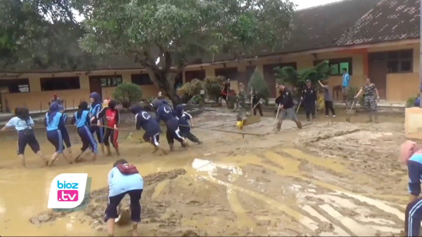 Dampak Banjir Bandang & Susulan, Fasilitas Sekolah di Tasikmadu Trenggalek Rusak & Berantakan