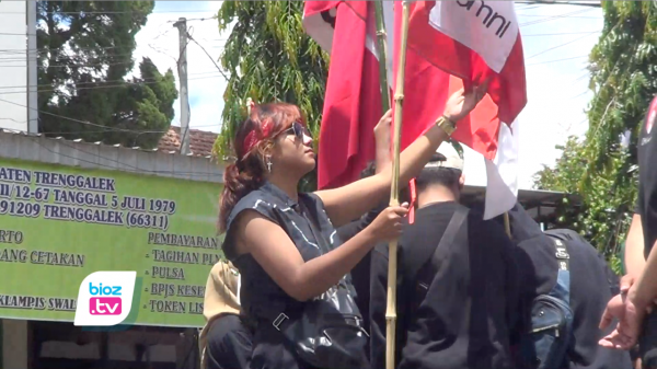 Demo Perpu Cipta Kerja, Mahasiswa Trenggalek Tuding Ada Pembangkangan & Penghiatan Konstitusi RI