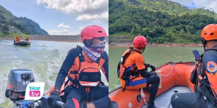 Tim menduga arus sungai yang meluap setelah hujan deras menyeret korban.