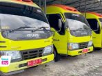 Bus Angkutan Pelajar Terparkir di Dishub Trenggalek