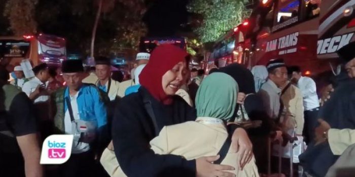 Sebanyak 449 jemaah haji Trenggalek tiba di Pendopo Manggala Praja Nugraha dini hari