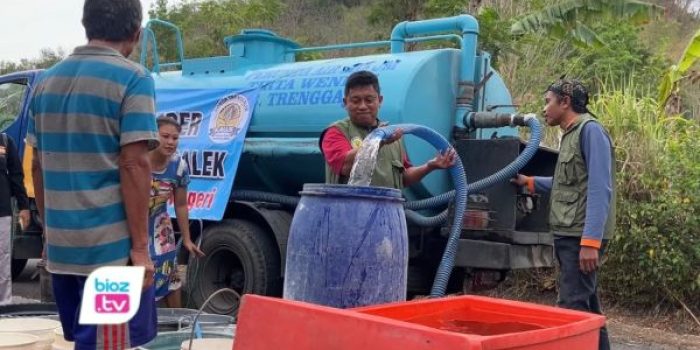 Hujan belum mengatasi krisis air di Kedungsigit, Trenggalek.